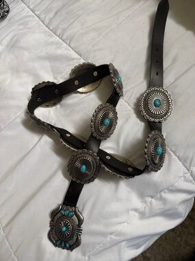 Beautiful Western Leather and Turquoise Belt